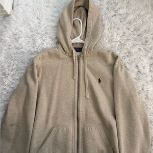 Polo by Ralph Lauren Men's Tan Zip-Up Sweater